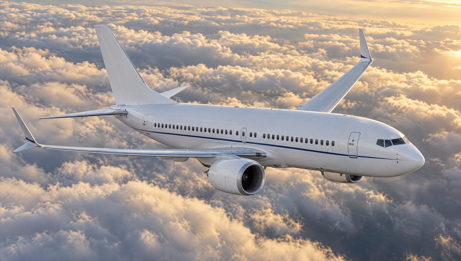 Boeing jet for private charters above the clouds