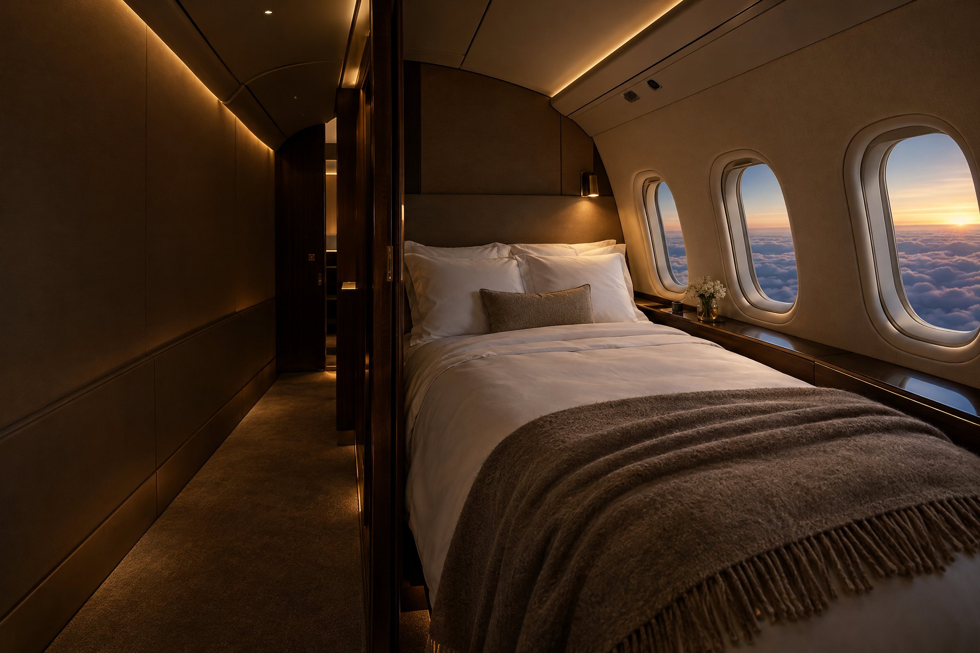 Long-Range Private Jets: Which Fly the Longest Routes Non-Stop (AI illustration)