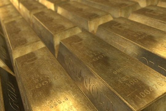 Gold bars representing luxury goods as an investment
