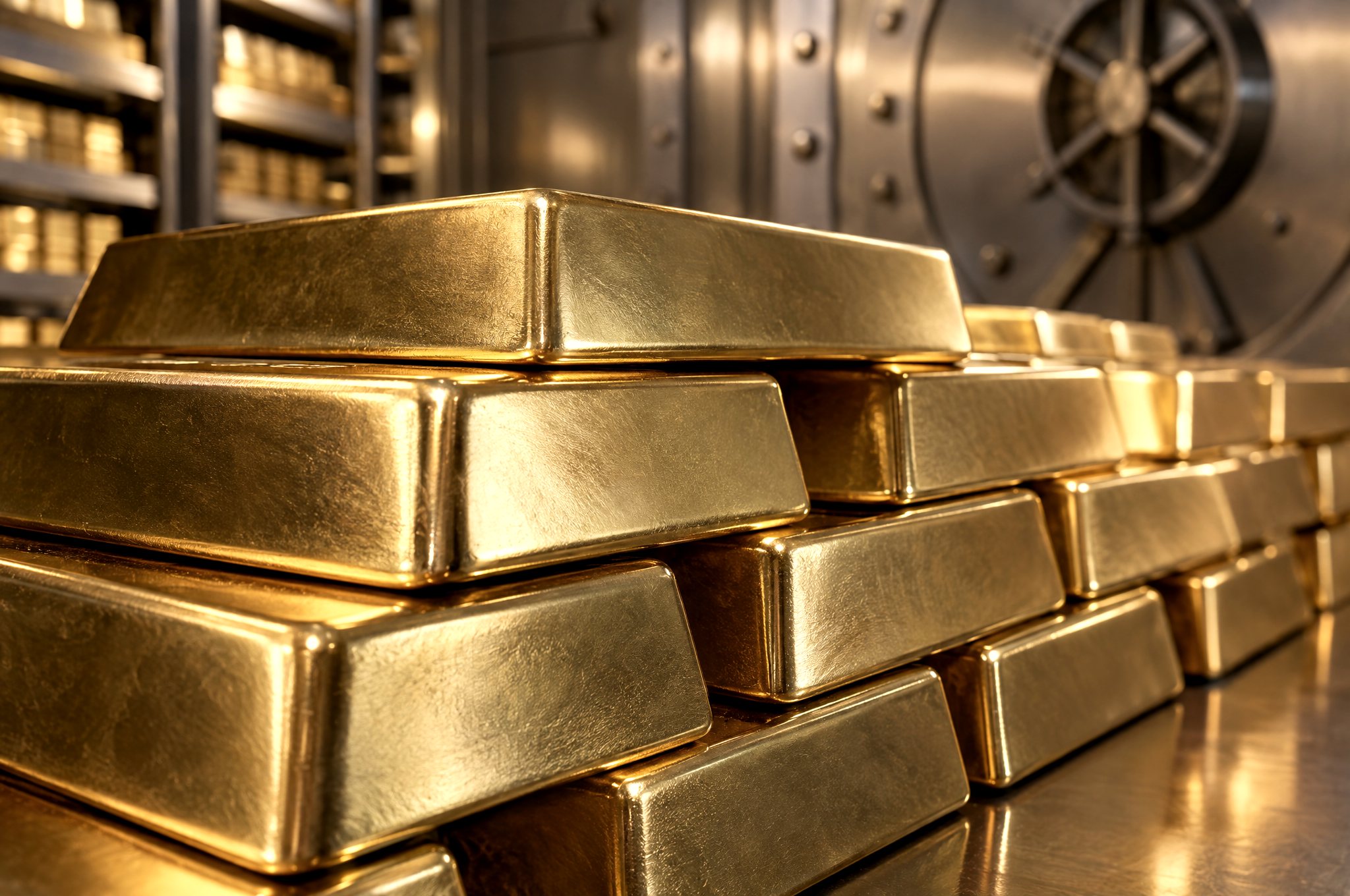 Gold bars representing luxury goods as an investment