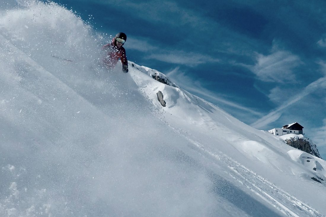 Skiing in the Alps