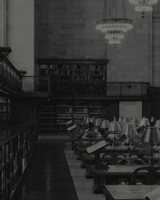 A grand library reading hall