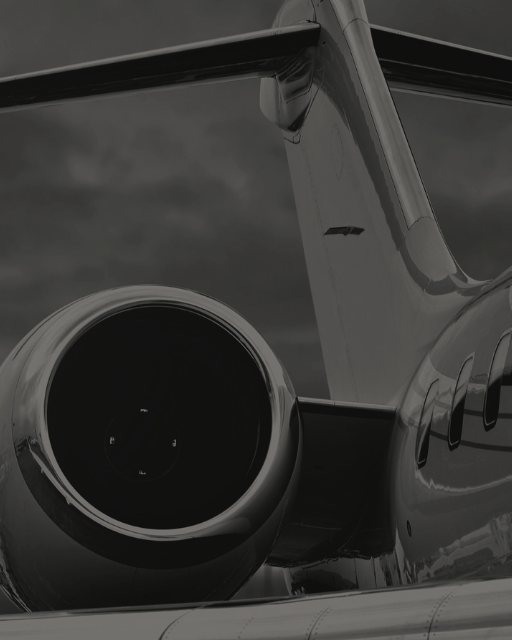 A private jet on the tarmac